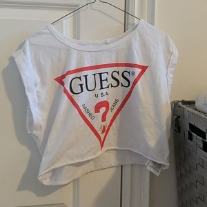 Guess Short Sleeve Crop Top